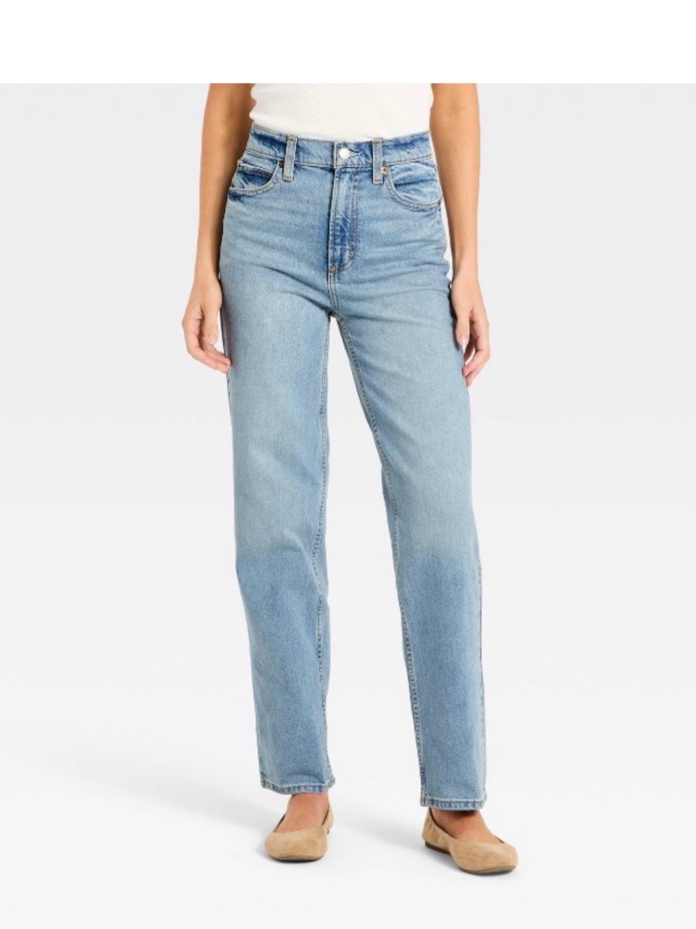 Universal Thread High-Rise Straight Leg Jeans - Light Blue